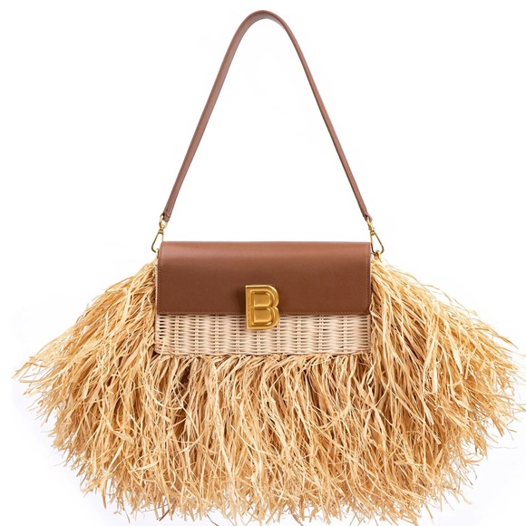 Brandon Blackwood Handbags - Brandon Blackwood Nia Bag- Fringed Wicker